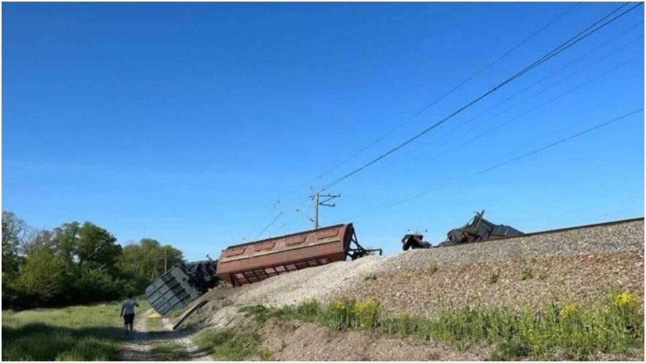 Ղրիմում հացահատիկով բեռնված 5 վագոն ռելսերից դուրս է եկել