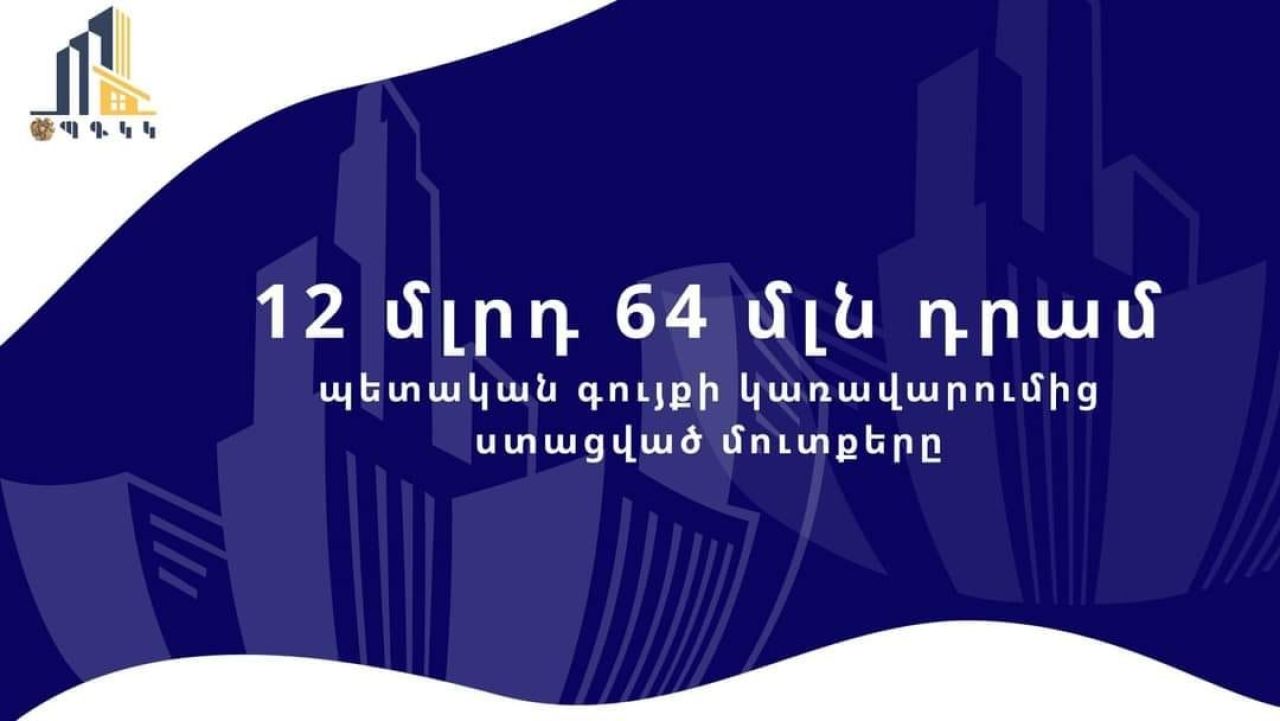 2023 թ. հունվար-հոկտեմբեր ամիսներին պետական գույքի կառավարումից ստացված ընդհանուր մուտքերը