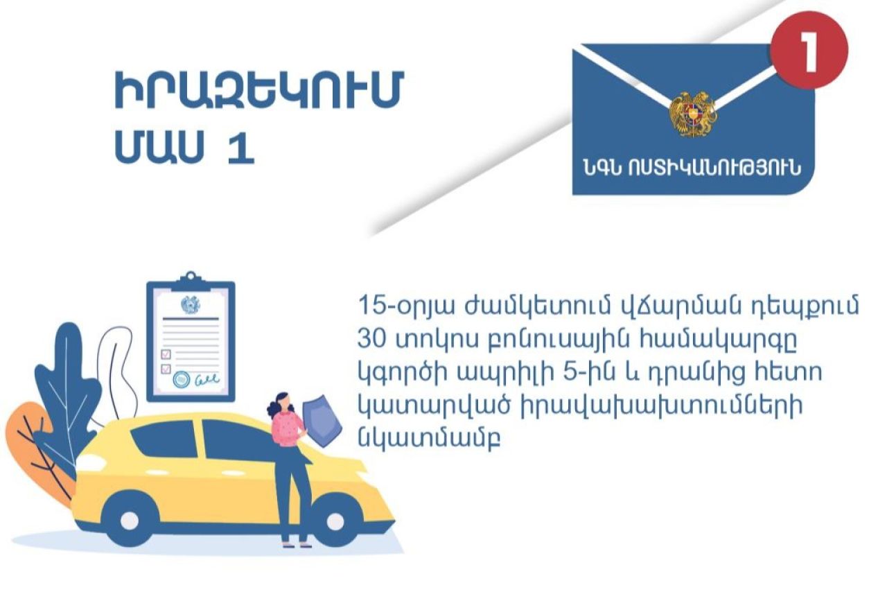 30 տոկոս բոնուսային համակարգը կգործի ապրիլի 5-ից. ՆԳՆ