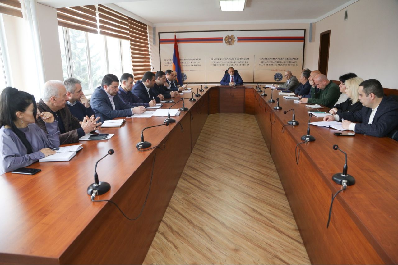 Կոտայքի մարզպետ Ահարոն Սահակյանի գլխավորությամբ անցկացվել է աշխատանքային խորհրդակցություն