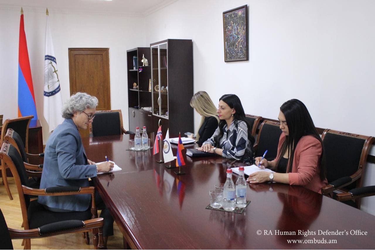 Անահիտ Մանասյանն ընդունել է Հայաստանում Նորվեգիայի Թագավորության արտակարգ և լիազոր դեսպանին