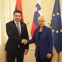 Ալեն Սիմոնյանը հանդիպել է Սլովենիայի Հանրապետության նախագահ Նատաշա Պիրց-Մուսարի հետ