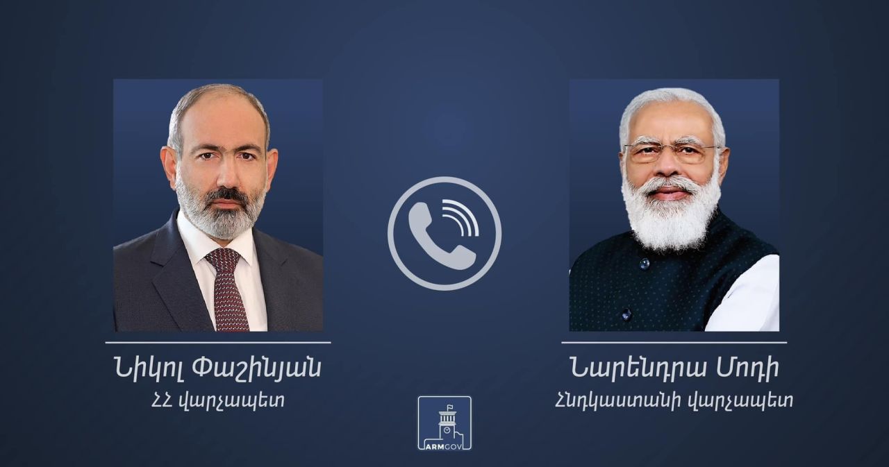Armenian Prime Minister Nikol Pashinyan had a telephone conversation with Indian Prime Minister Narendra Modi.