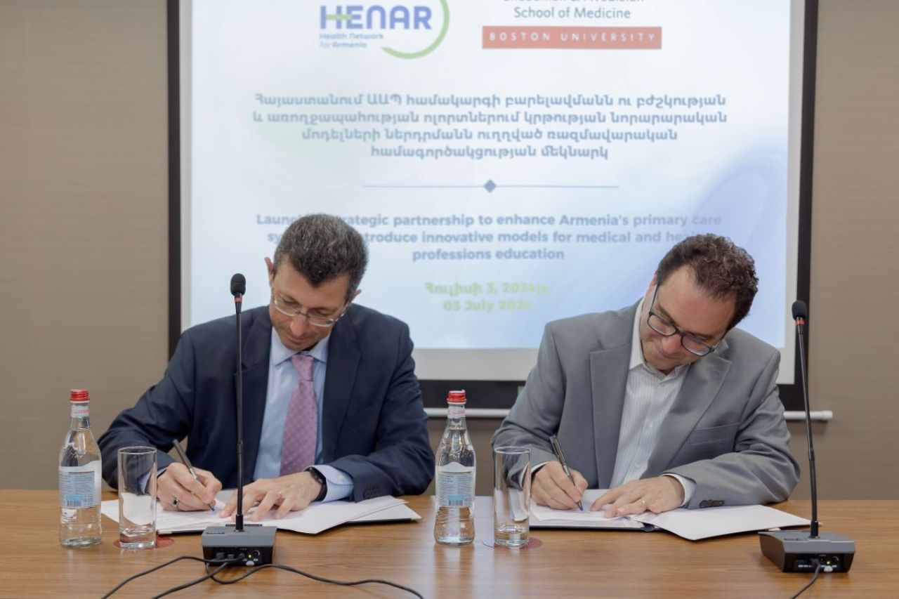 HENAR Foundation, in collaboration with Boston University Chobanian & Avedisian School of Medicine, signed a Memorandum of Understanding