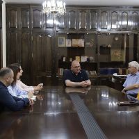 Մուշեղ Մուրադյանն  ընդունել է Աշոցքի «Տիրամայր Նարեկ» հիվանդանոցի տնօրեն հայր Մարիո Կուկարոլլոյին