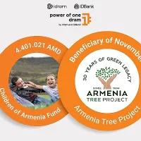 4,401,021 AMD to COAF. The November beneficiary is “Armenia Tree Project”