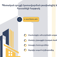 Գործարկվել է պետական գույքի էլեկտրոնային աճուրդների համակարգը