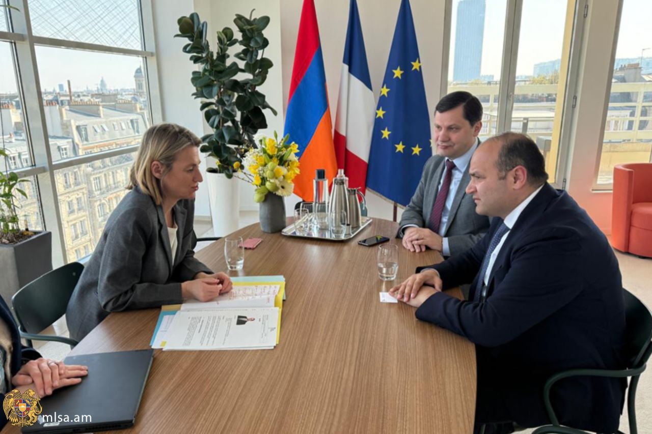 ԱՍՀ նախարար Ն․ Մկրտչյանը հանդիպել է Ֆրանսիայի աշխատանքի և զբաղվածության նախարար Աստրիդ Փանոսյան-Բուվեի հետ