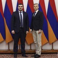 Արման Եղոյանն ընդունել է Կոնրադ Ադենաուեր հիմնադրամի Եվրոպայի եւ Հյուսիսային Ամերիկայի գրասենյակի ղեկավարին