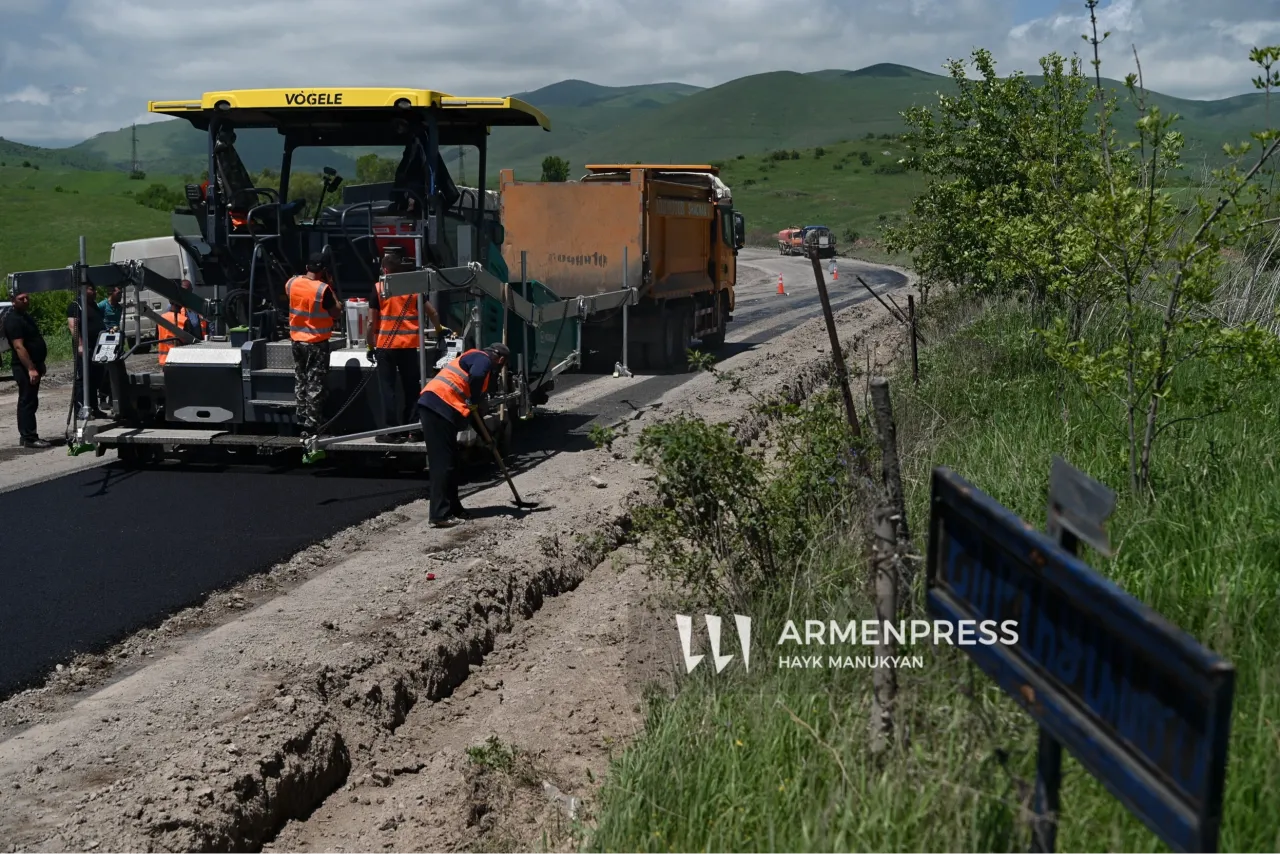 Սյունիքի մարզի Հարժիս համայնքի ավտոճանապարհի հիմնանորոգման աշխատանքները գրեթե ավարտված են