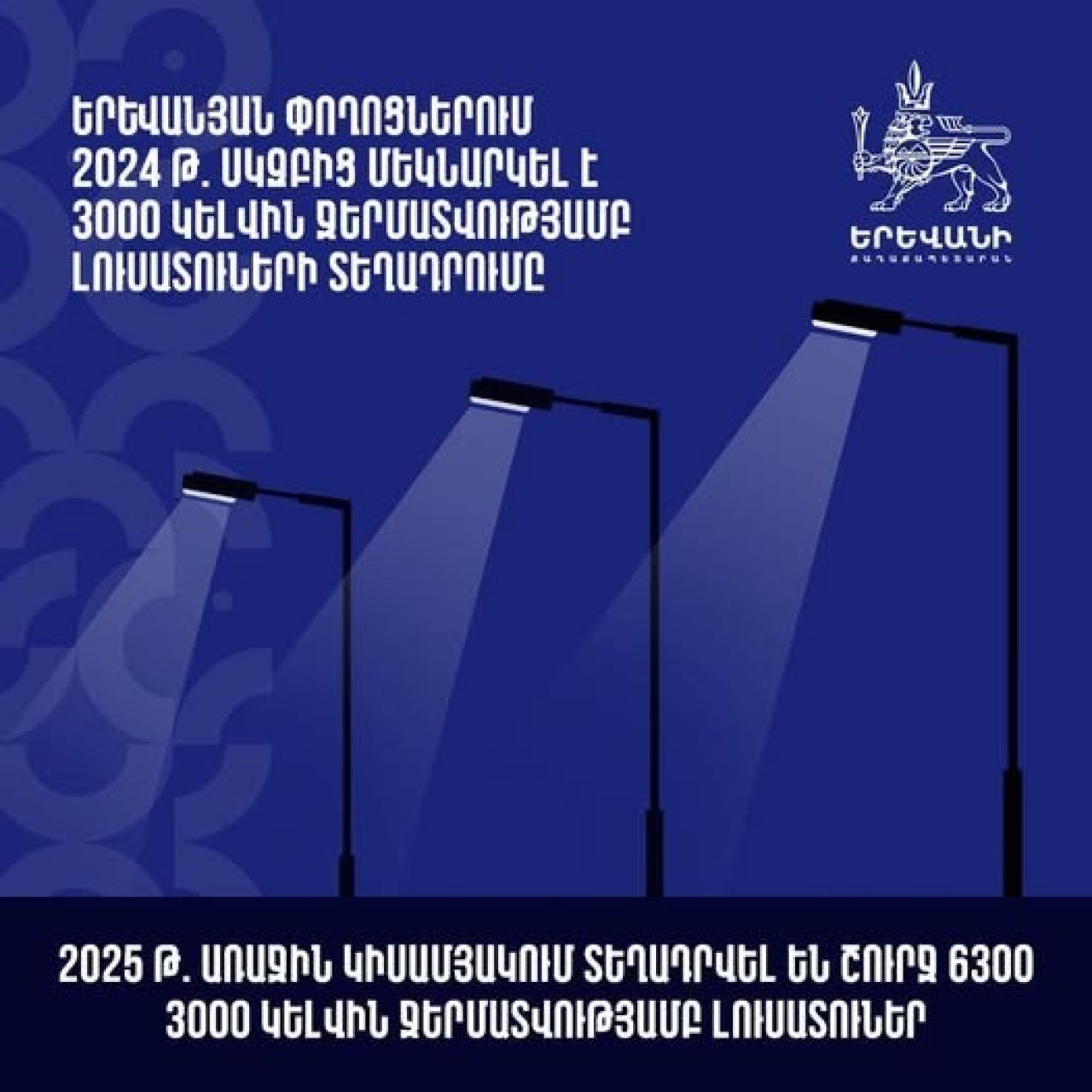2025թ. առաջին կիսամյակում Երևանում տեղադրվել է 6000-ից ավելի լուսատու
