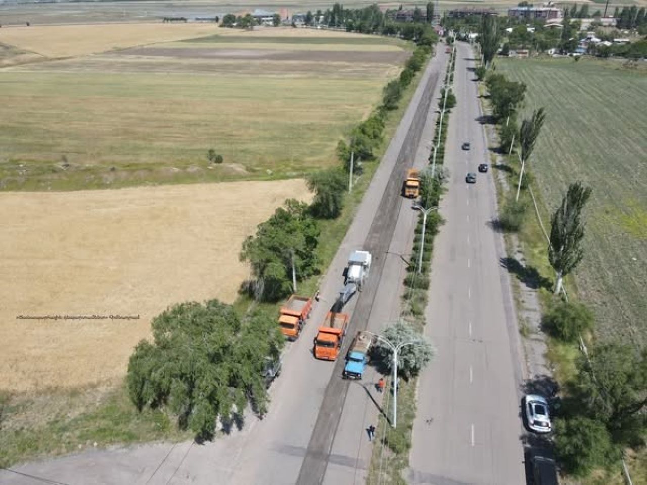 Գյումրու օդանավակայան տանող ճանապարհահատված է նորոգվում