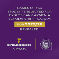 5 more YSU students chosen for Byblos Bank Armenia’s AMD 1 million scholarship program