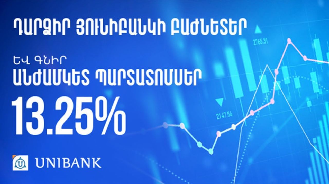 Յունիբանկն իր բաժնետերերին առաջարկում է անժամկետ պարտատոմսեր՝ 13.25% եկամտաբերությամբ