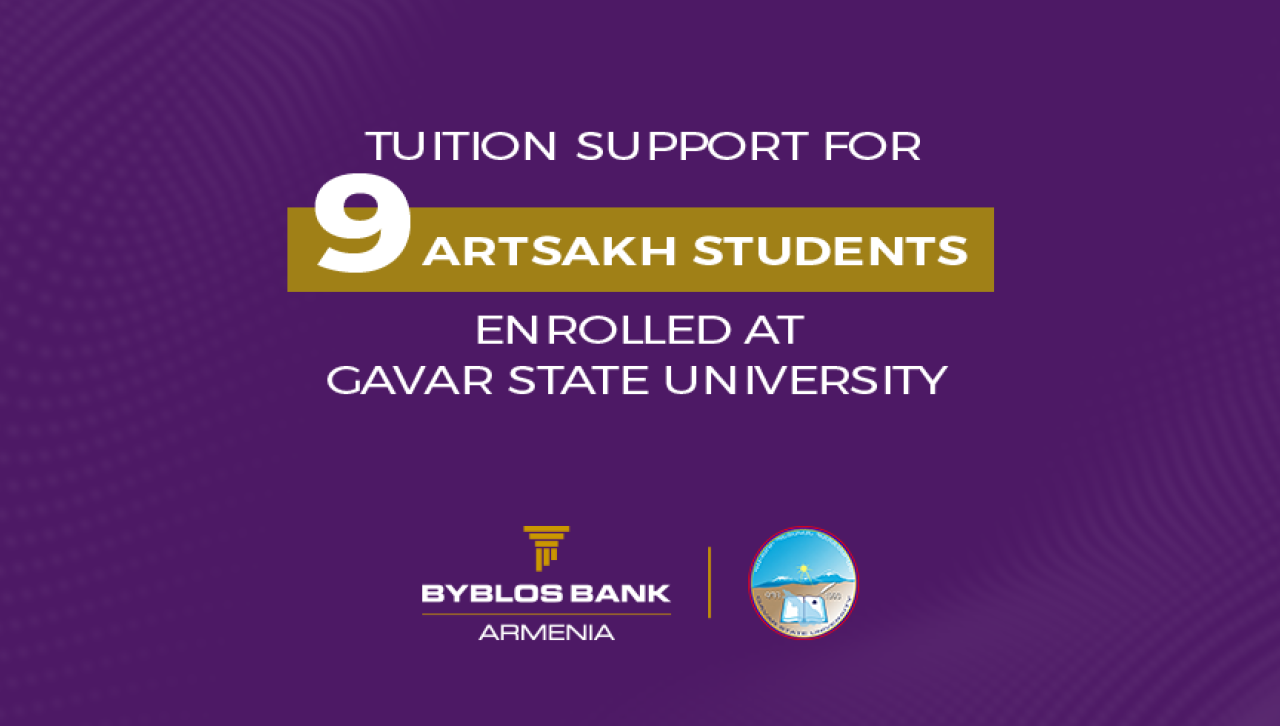 Byblos Bank Armenia provides tuition support for 9 students displaced from Artsakh